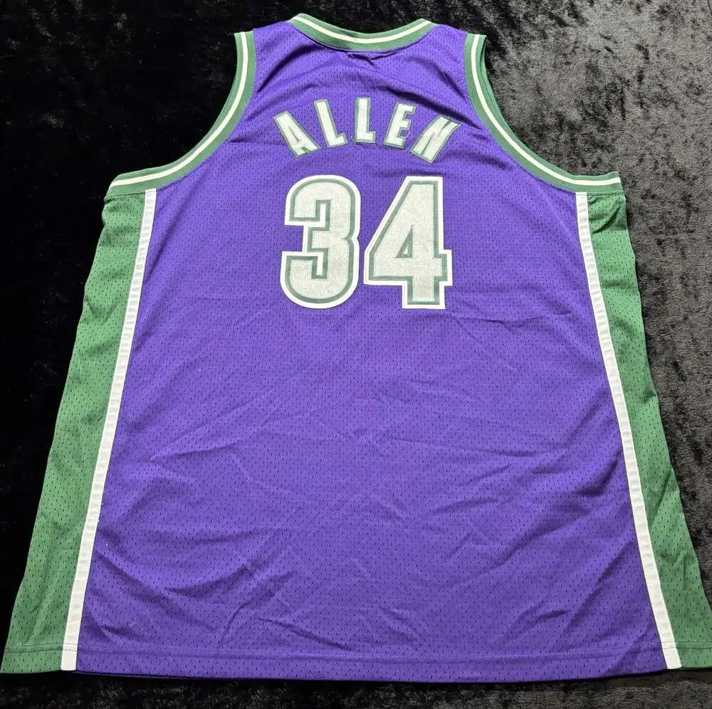 Men 2XL Vintage Nike Ray Allen Milwaukee Bucks NBA Stitched Jersey